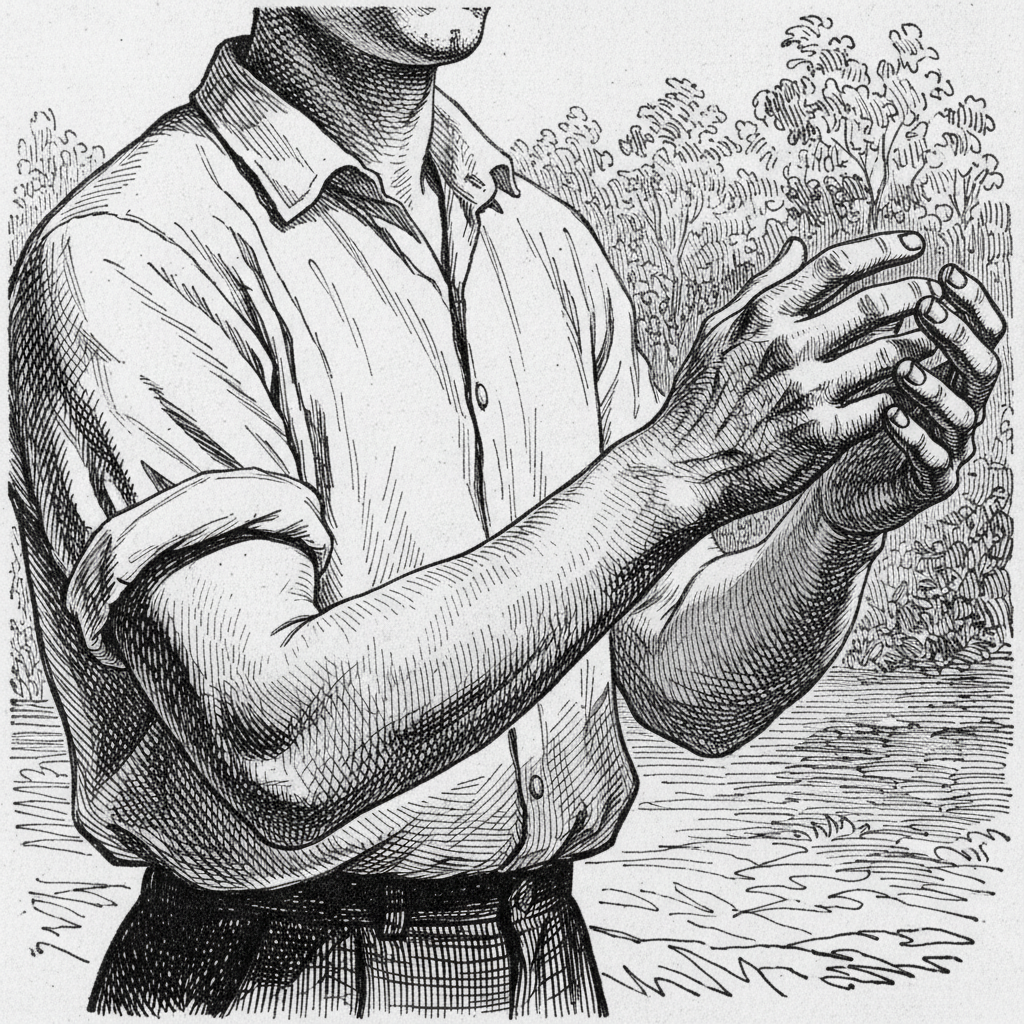 [단독] 낮 기온 27도 육박... 시민 '양팔 노출' 현상 포착돼 을 묘사한 19세기 목판화 양식의 흑백 삽화