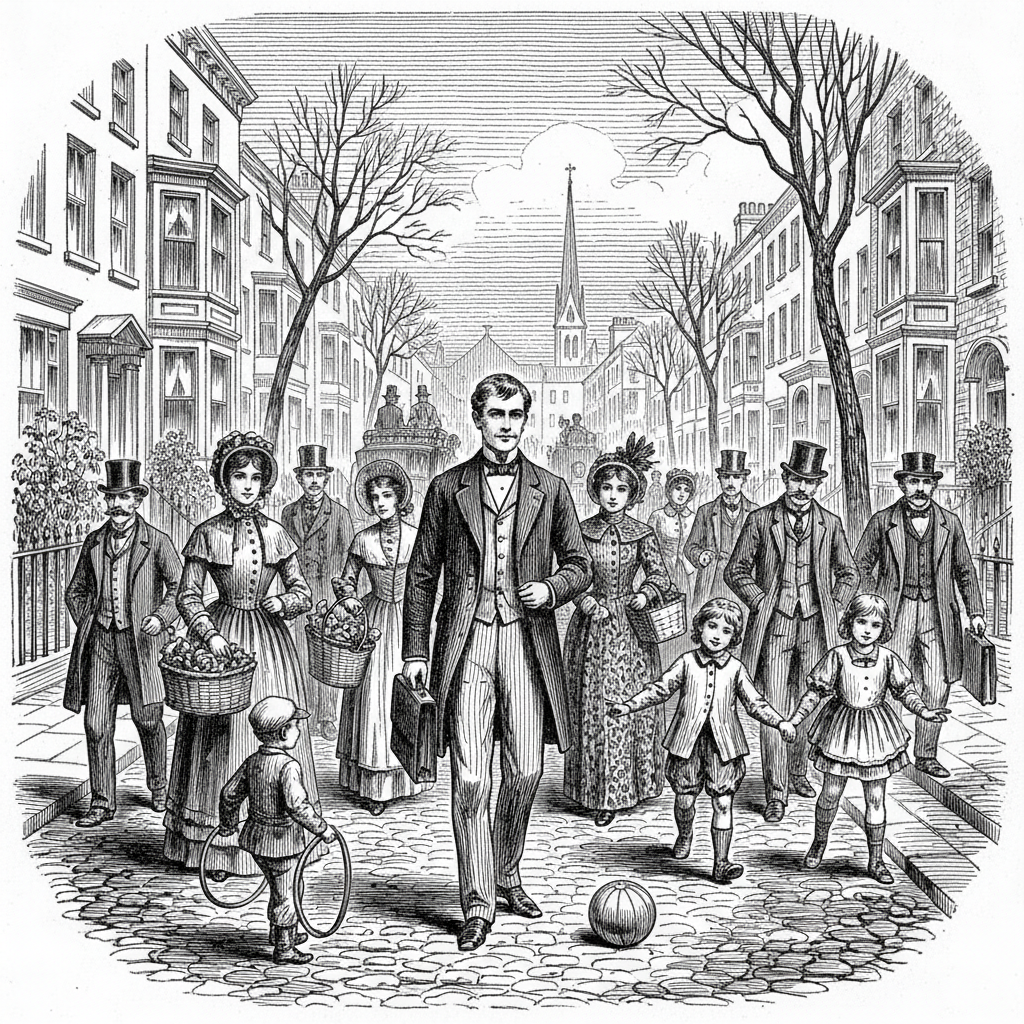 [단독] 특정 지역 거주 기업인 수 집계 완료… ‘전체 인구 중 일부’로 드러나 을 묘사한 19세기 목판화 양식의 흑백 삽화