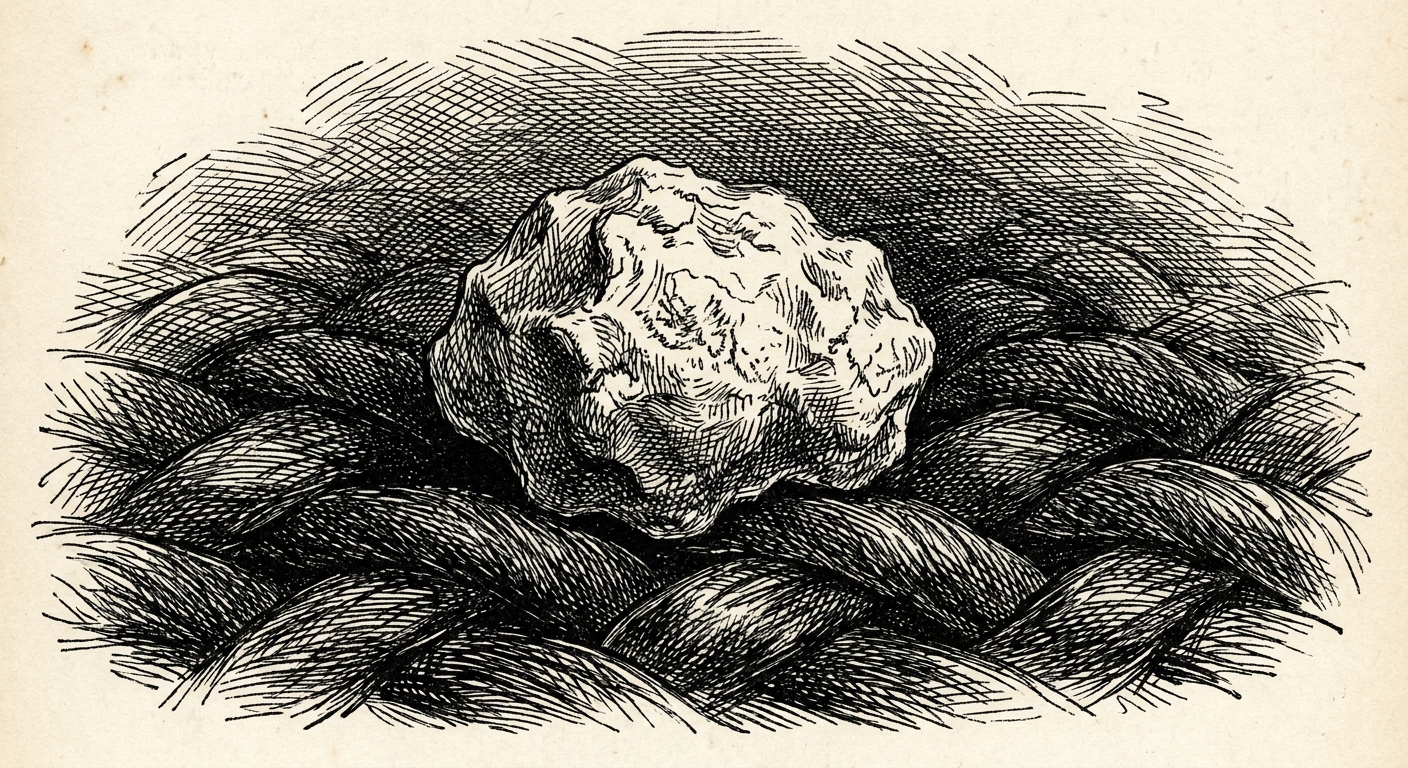 [속보] 대기 중 부유 입자, 기류 타고 이동 중 행인 의복에 안착 을 묘사한 19세기 목판화 양식의 흑백 삽화