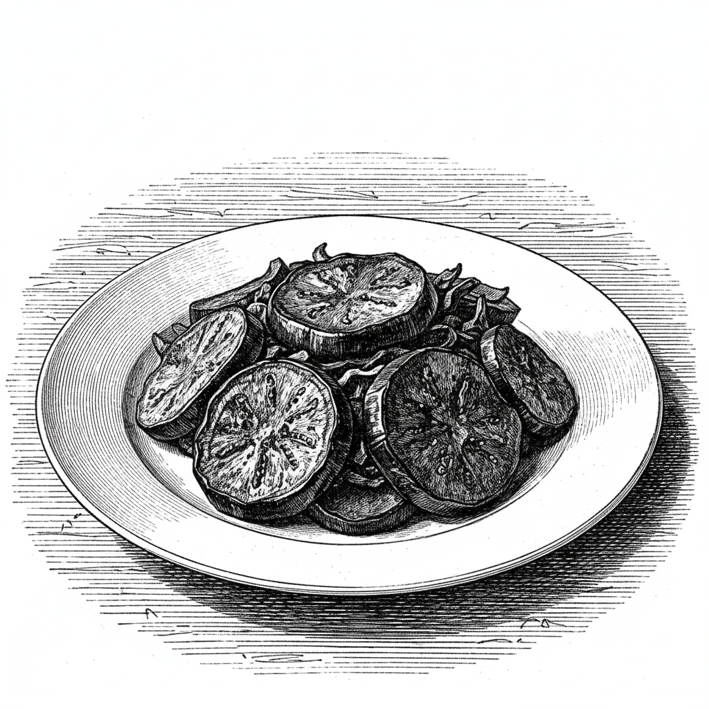 [속보] 보라색 식재료로 요리 시 '보라색' 띠어... 학계 주목 을 묘사한 19세기 목판화 양식의 흑백 삽화